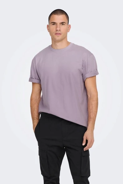 Only & Sons   ONSFRED LIFE RLX SS TEE NOOS Erkek Gri T-Shirt - 22022532 ürün görseli 1