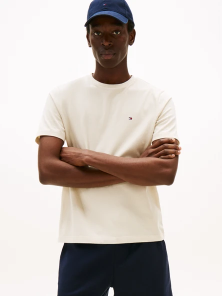 Tommy Hilfiger   ESS SEASONAL REG FIT SOLID TEE Erkek Bej T-Shirt - MW0MW39995 ürün görseli 1