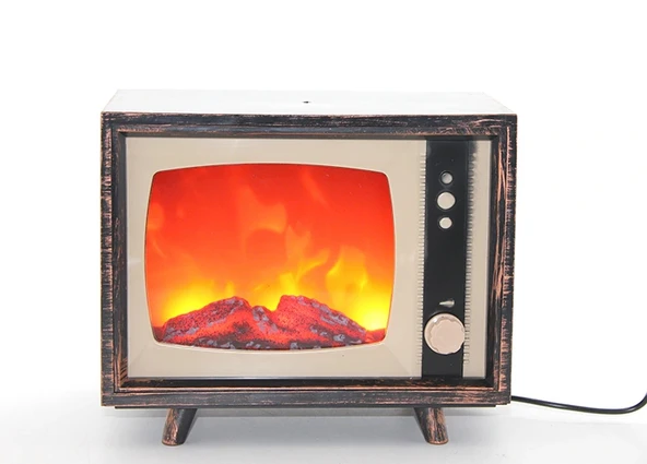 Tv Tasarımlı Ledli Şömine Lamba ALiv365 ürün görseli 1