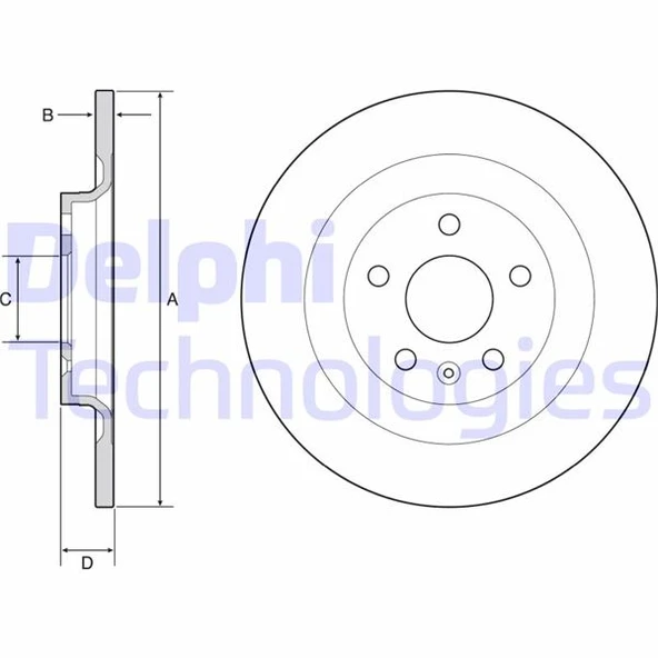 Arka Fren Diski Volvo Xc40 536 2017 >2021 > Cap 302X 5 Bıjon 16 İnç 31471477-32300123 ürün görseli 1