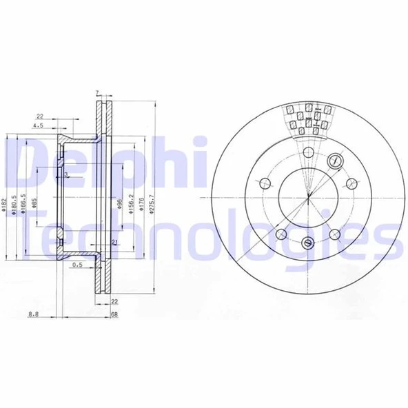 Fren Dıskı On Mercedes Sprınter B901>B904 . Vw Lt 28-35-46 A9014210312-2D0407617 ürün görseli 1