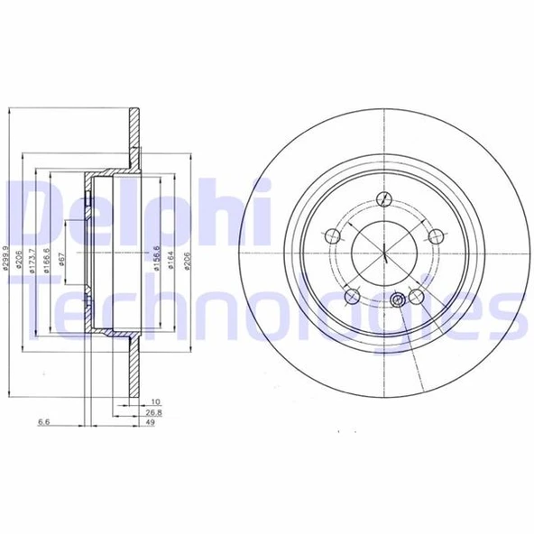 Fren Dıskı Arka Mercedes W204 S204 C204 C207 A207 A2044231512 ürün görseli 1