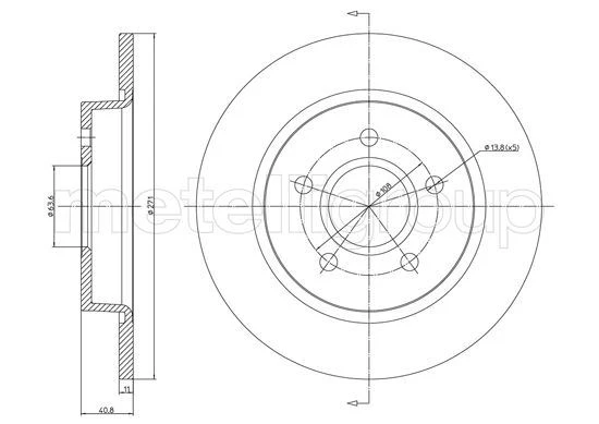 Arka Fren Dısk Aynası Focus Iıı 11>17 271X11x63.5X41x5dl BV612A315BA-1704765 ürün görseli 1