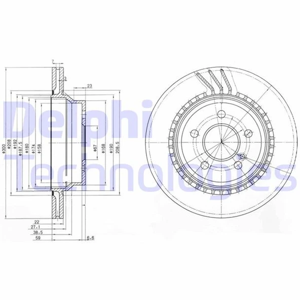 Fren Dıskı Arka Mercedes W211 W212 S212 C218 C219 X204 A0004230912 ürün görseli 1