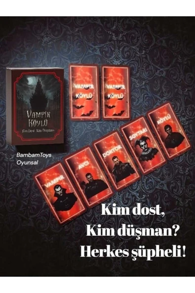 Vampir Köylü Rol Yapma ve Cesaret Oyunu - Eğlenceye Hazır Mısın? Vampiri Bulabilecek Misin? ürün görseli 1