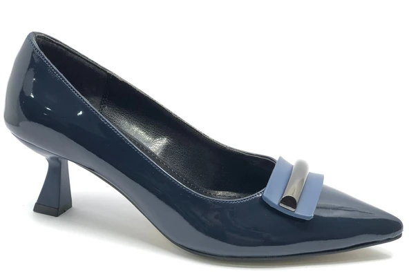 Feles 5 Cm Topuk Toka Detaylı Stiletto Kadın Ayakkabı ürün görseli 1