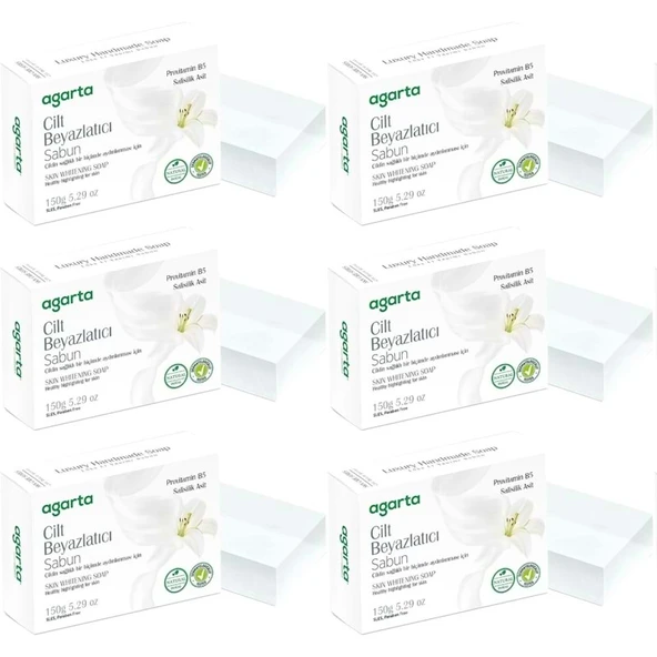 Agarta El Yapımı Doğal Sabun 150GR Cilt Beyazlatıcı (6 Lı Set) ürün görseli 1