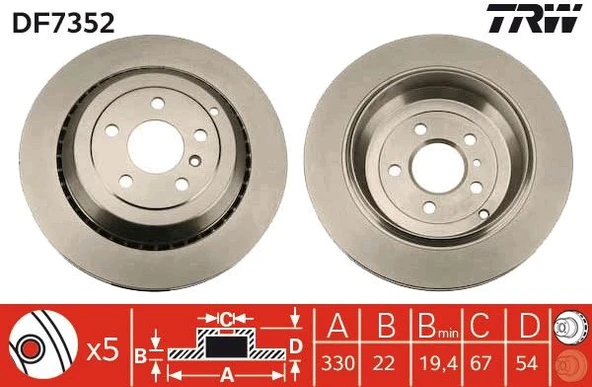 Fren Dıskı Arka 4-Matic Mercedes X164 W251 W164 A1644231312 ürün görseli 1
