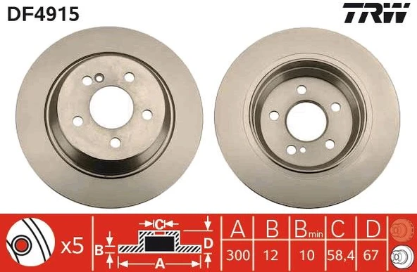 Fren Dıskı Arka Mercedes S-Class W221 C216 A2214230712 ürün görseli 1
