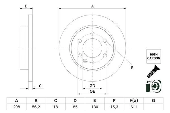Fren Dıskı Arka Mercedes Sprınter B907 B910 18> Elektronık Park Frenı A9104232100 ürün görseli 1