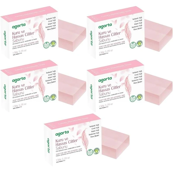 Agarta El Yapımı Doğal Sabun 150GR Kuru ve Hassas Ciltler (5 Li Set) ürün görseli 1