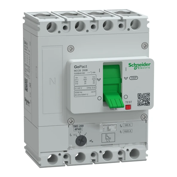 Schneider Electric G20B4A160 4160A 25kA TMŞ 112-160A Ayarlı GoPact ürün görseli 1