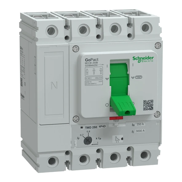 Schneider Electric G25B4A250 4x250A 25kA TMŞ 175-250A Ayarlı GoPact ürün görseli 1