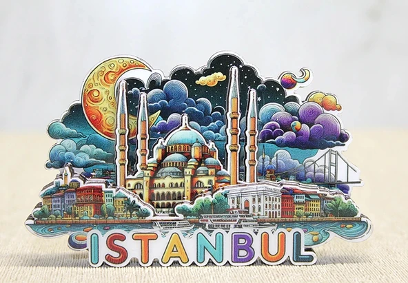 Ahşap İstanbul Temalı Magnet Liv399 ürün görseli 1