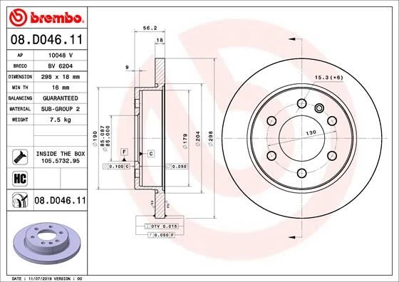 Fren Dıskı Arka Mercedes Sprınter B907 B910 18> Elektronık Park Frenı A9104232100 ürün görseli 1