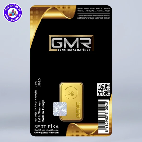 E-Gümüş 5gr. 995 24 Ayar Külçe Altın - Resim 2