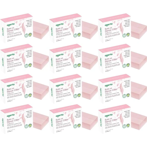 Agarta El Yapımı Doğal Sabun 150GR Kuru ve Hassas Ciltler (12 Li Set) ürün görseli 1