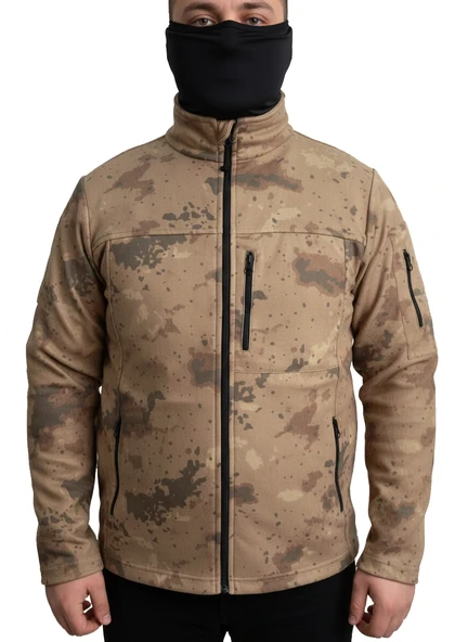 JANDARMA KAMUFLAJ DESEN TAKTİK POLAR MONT AVCI MONT 6 CEP ürün görseli 1