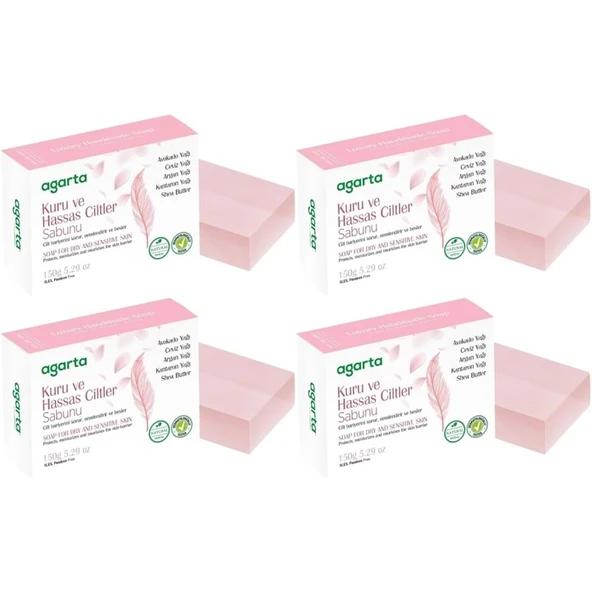 Agarta El Yapımı Doğal Sabun 150GR Kuru ve Hassas Ciltler (4 Lü Set) ürün görseli 1