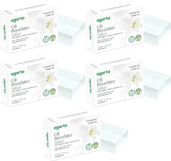 Agarta El Yapımı Doğal Sabun 150GR Cilt Beyazlatıcı (5 Li Set) ürün görseli 1