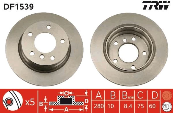 Fren Dıskı Arka Bmw E36 91>98 E46 97>05 34216864051 ürün görseli 1