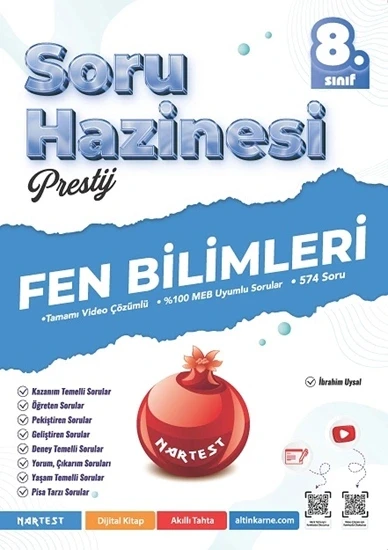 Nartest 8.Sınıf prestij Fen Bilimleri Soru Hazinesi ürün görseli 1