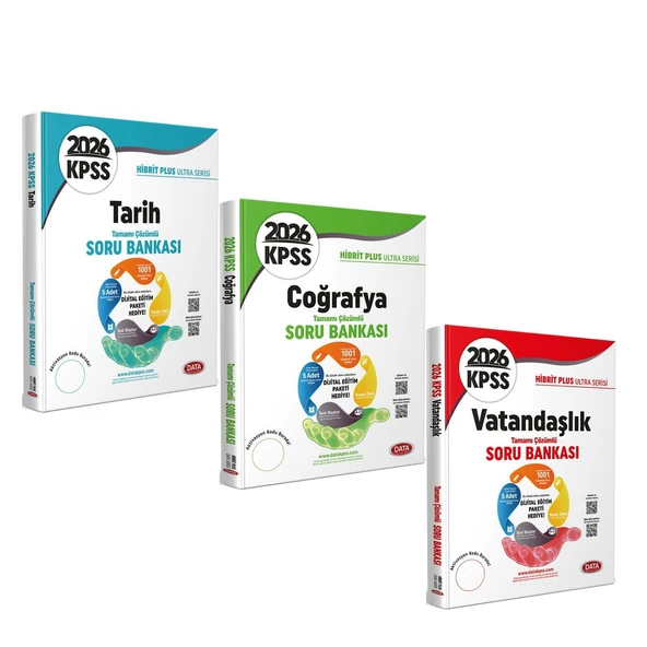 Data Yayınları 2026 KPSS Tarih Coğrafya ve Vatandaşlık Soru Bankası Seti 3 Kitap ürün görseli 1