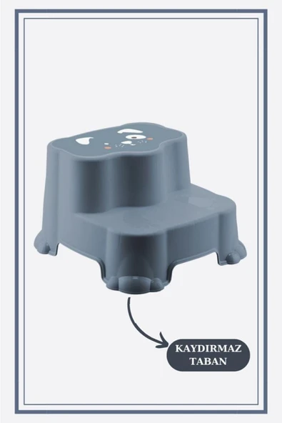 Çocuklar Için Tuvalet Eğitimine Yardımcı,çift Basamak Banyo Lavabo Merdiven Yükseltici Mavi ürün görseli 1