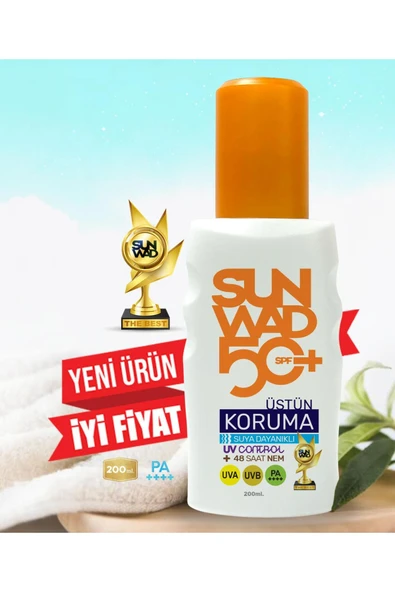 Güneş kremi SUNWAD SPF 50+ Güneş kremi - Suya Dayanıklı 48 Saat Nemlendirici The Best Ödüllü ürün görseli 1