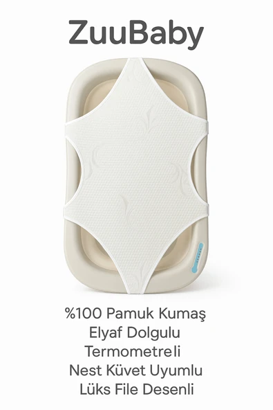 Termotreli ve Nest Katlanır Küvete Uygun %100 Lüx Pamuk Kumaş File Elyaf Dolgulu ürün görseli 1