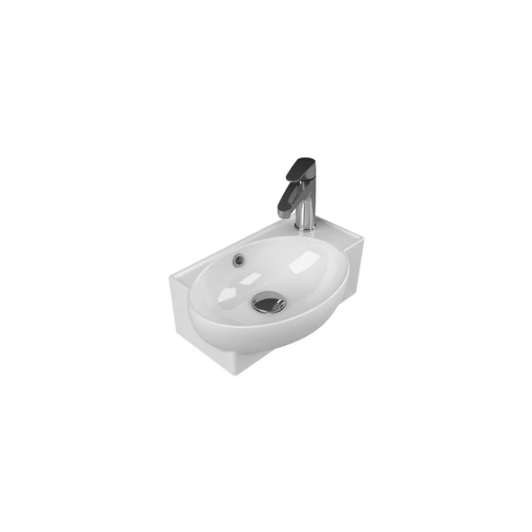 Turkuaz Cerastyle Turkuaz Mini Tezgah Üstü Lavabo 28*45 cm ürün görseli 1