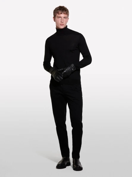 Sisley   Yün Karışımlı Slim Fit Kazak Erkek Siyah Kazak - 324A11BAS200A ürün görseli 1