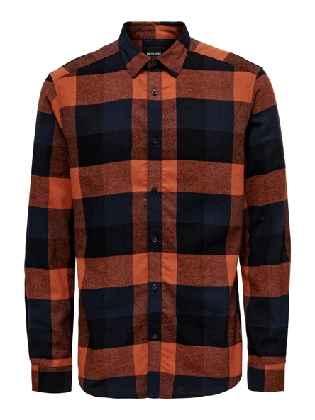 Only & Sons   ONSGUDMUND LS 3T CHECK SHIRT NOOS Erkek Kırmızı UK Gömlek - 22020301 ürün görseli 1