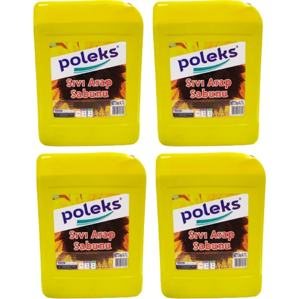 Poleks Sıvı Arap Sabunu Yüzey Temizleyici 5 kg x 4 Paket ürün görseli 1