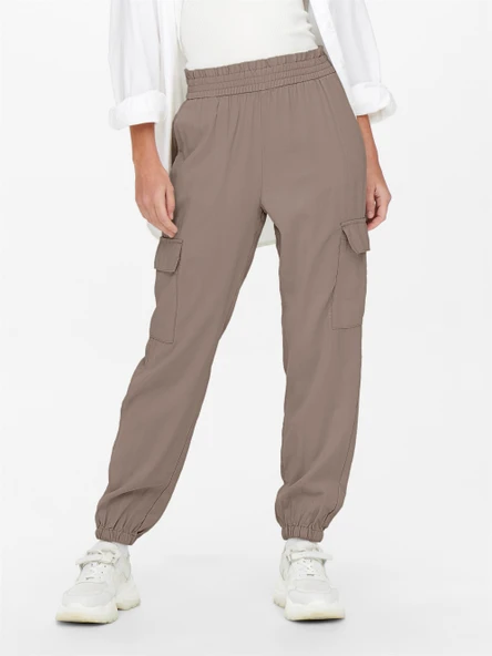 Only   ONLARIS LIFE HW PB CARGO PANT CC WVN Kadın Kahverengi Pantolon - 15245364 ürün görseli 1