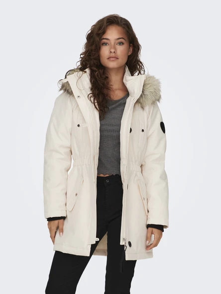 Only   ONLIRIS FUR WINTER PARKA CC 2023 OTW Kadın Sarı Parka - 15304625 ürün görseli 1