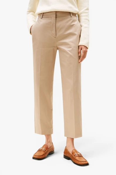 Tommy Hilfiger   CO SLIM STRAIGHT CHINO Kadın Bej Pantolon - WW0WW40504 ürün görseli 1
