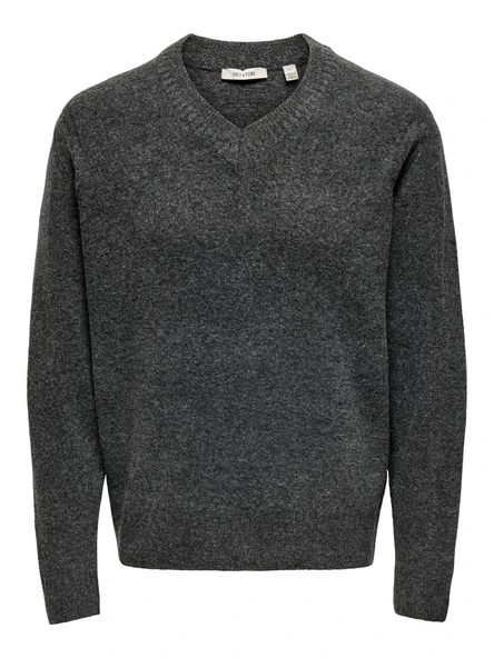 Only & Sons   ONSMOVE RLX BRUSHED V-NECK KNIT Erkek Siyah Kazak - 22035138 ürün görseli 1