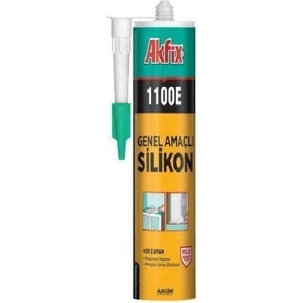 Akfix 1100E Şeffaf Silikon 280 gr ürün görseli 1
