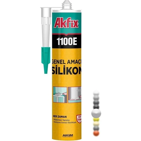 Maller Business Akfix 1100E Şeffaf Silikon 280 gr ürün görseli 1