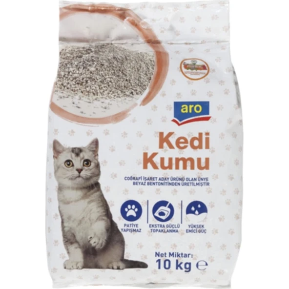 Aro Bentonit Kedi Kumu 10KG ürün görseli 1