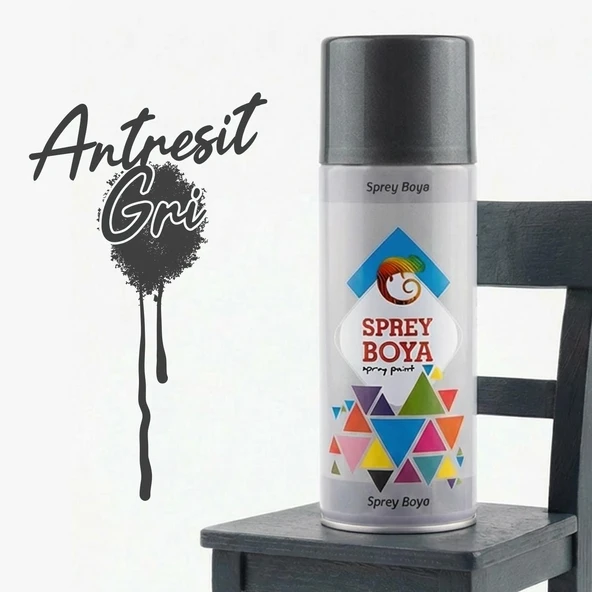 Sprey Boya ANTRASİT GRİ 400 ml Metal Ahşap Beton Yüzeylere Uygun Hobi Dekoratif Amaçlı Sprey Boya ürün görseli 1