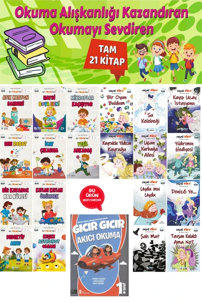 1. Sınıf Okuma Alışkanlığı Kazandıran Okumayı Sevdiren Renkli Resimli Hikayeler Seti  + Akıcı Okuma ürün görseli 1
