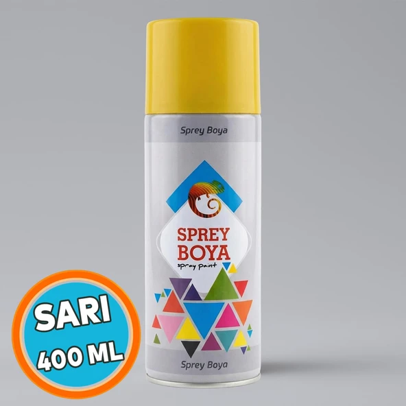 Sprey Boya SARI 400 ml – Metal Ahşap Plastik Beton Yüzeylere Uygun Hobi Dekoratif Amaçlı Sprey Boya ürün görseli 1