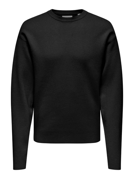 Only & Sons   ONSCOOPER RLX LS 12 CREW KNIT Erkek Siyah Kazak - 22032220 ürün görseli 1