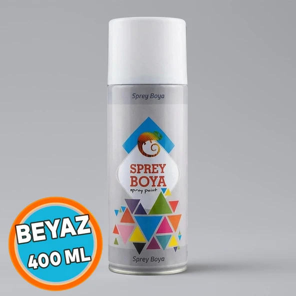 Sprey Boya BEYAZ 400 ml Metal Ahşap Beton Yüzeylere Uygun Hobi Dekoratif Amaçlı Sprey Boya ürün görseli 1