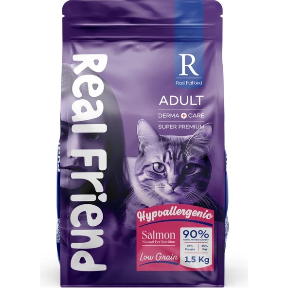 Real Friend Derma Care Hypoallergenic Salmon 32/15 Kedi Maması 1,5 Kg ürün görseli 1