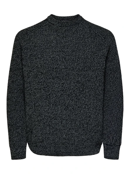 Only & Sons   ONSJOIN RLX LS RAGLAN KNIT Erkek Siyah Kazak - 22034670 ürün görseli 1