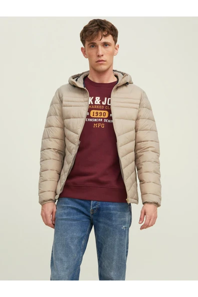 Jack & Jones   Jjehero Puffer Hood Noos Erkek Bej Mont - 12211785 ürün görseli 1