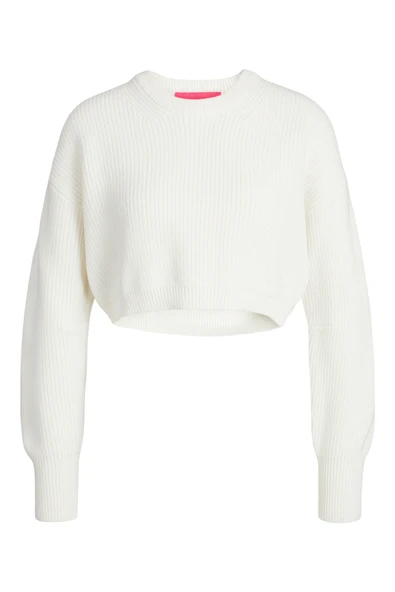 JJXX   JXCARLOTA TWIST CROP CREW NECK KNIT Erkek Beyaz Kazak - 12225756 ürün görseli 1